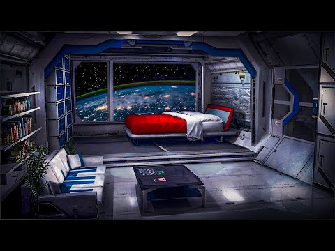 Spaceship Sleeping Quarters 🛌 White Noise Spaceship Ambience for Sleep 🌠 10 Hours