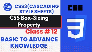 css boxSizing property|class 12|Understanding CSS3 Box-Sizing Border-Box vs Content-Box@vustudy4121