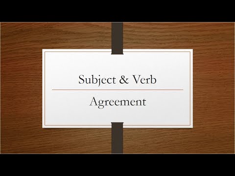 Subject-VerbAgreement