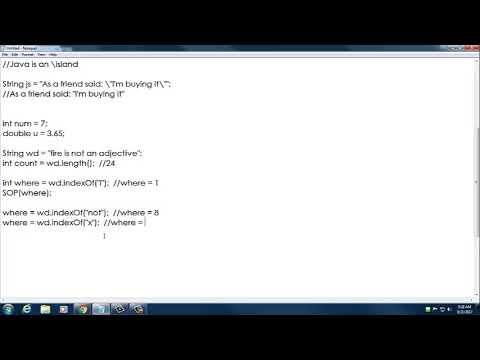 APCS String Notes