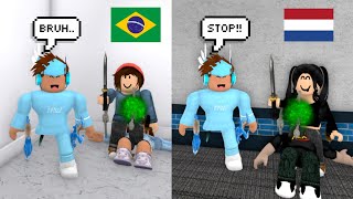 Beating MM2 Campers In EVERY COUNTRY...
