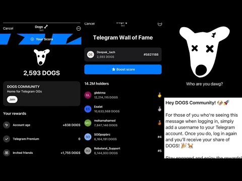 Dogs telegram bot who are you dawg // Dogs telegram bot not working #Dogstelegrambot