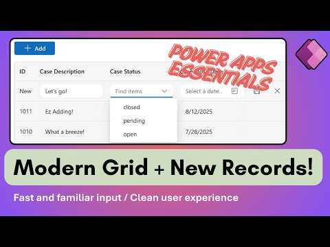 Add Records Directly in Your Power Apps Editable Grid