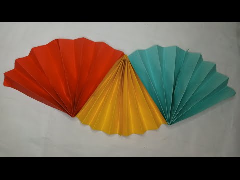 3 Minutes Easy Paper Craft Wall Hanging | Origami | Pleated Paper | A4 Coloured Paper.