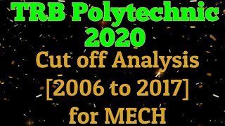 TRB Polytechnic cut off marks/trb mech cut off mark/trb mech cut off 2017/trb mech preparation/trb