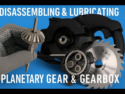 Disassembling a mini saw for a drill. What's inside? Completely dry gear reducer, fixing this.