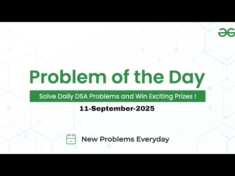 GFG Problem of the Day | 11 Sept 2025 | Python Solution Explained 