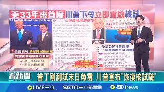 【＃熱話題放送】普丁剛測試末日魚雷 川普宣布"恢復核試驗"│20251030│三立新聞台