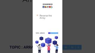 Reverse the Array | Top DSA Questions for FAANG Companies 🚀