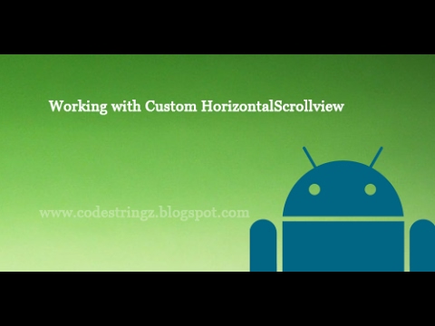Custom horizontal scrolview in Android Studio