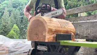 The Making of a 5-foot Cedar Log Bench