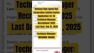 NHSRCL GOVT JOBS OUT 2025 #careeradvancement#govtjobalert #govtrecruitment#jobsearch #employmentnews