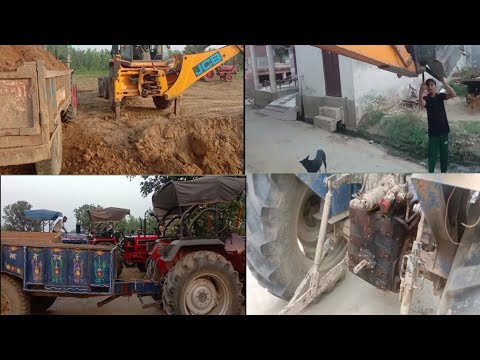 😱😱😱JCB 3DX Plus loading karte hue 😭 sonalika 750 crash Ho Gaya 😱😱😱