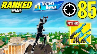 85 Elimination Solo Vs Squad "Ranked RELOAD” Gameplay Wins (NEW! Fortnite Chapter 7 PS4 Controller)
