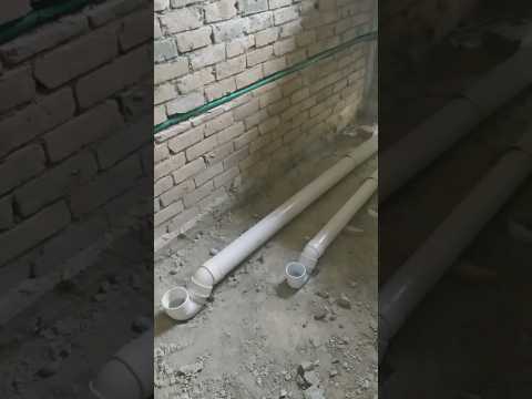 ▶Sewrage and drain pipe fitting in bathroom #shorts #youtubeshorts