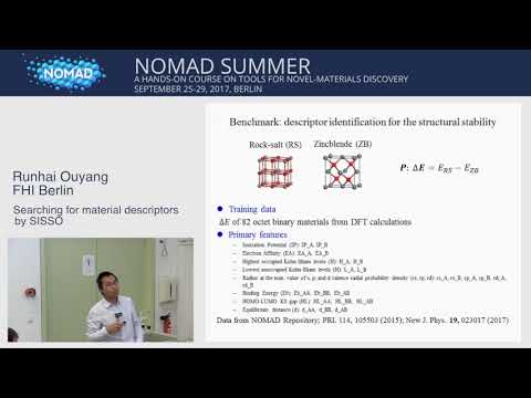 09: Runhai Ouyang - Searching for material descriptors by SISSO