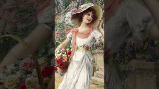 The Flower Garden | Vintage Art Screensaver | Background Art | Beautiful wallpaper |  4K Art for TV