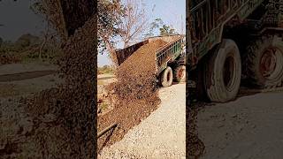 UNLOADING WET GRAVEL: Trolley vs. River Water #construction