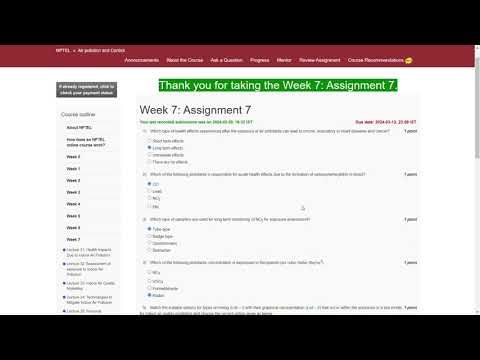 Air pollution and Control Week 7  assignment answers | Jan-Apr 2024