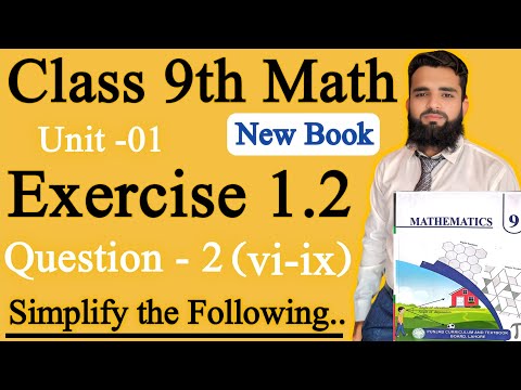 Class 9th Math New Book Exercise 1.2 Question 2 ( vi-ix ) | Ex1.2 Q 2 9th Math |Ex 1.2 Q 2 - PCTB