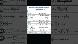 Summation Formulas|Important Formulas #youtube #foryou #education #mathformulas #summation #viral