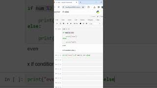 Ternary conditional operator#python3 #pythonforbeginners #pythontutorial