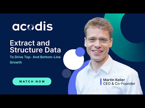 Live Keynote – Martin Keller, CEO and Co-Founder : Extract and Structure Data - To Drive Growth