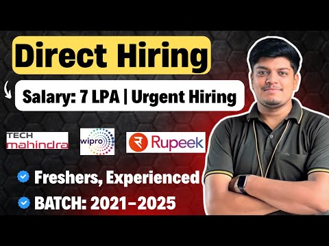 🔥Direct Hiring | BE/BTECH/BCA/BSC/ME/MTECH/MCA | Tech, Wipro, Rupeek | Off Campus Drive 2021-2025
