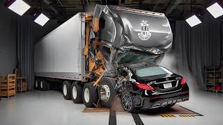 Modern Car VS Semi Truck Crash Test *SHOCKING RESULTS*