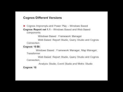 Cognos Online Training Demo Class By Seasoft IT So
