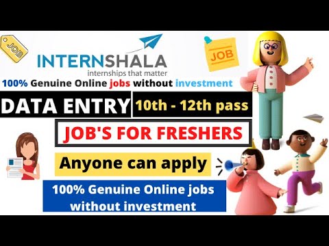 Online #DataEntry Work from Home (Fresher jobs) in 2021| 100% genuine #onlinejobs without investment