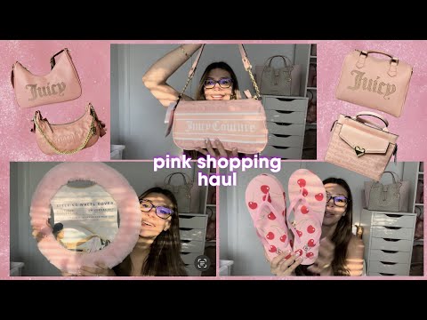 pink shopping haul ♡ JUICY COUTURE (Burlington, TJ Maxx, Five Below) 👛🍒🎀