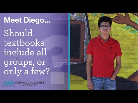 Should textbooks include all groups, or only a few?