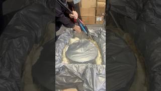 Foamed packaging for export of mechanical equipment parts