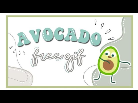Cute Animated Dancing Avocado GIF (ﾉ◕ヮ◕)ﾉ*:･ﾟ✧ | Aesthetic Overlays for edits | Ethereal glow ♡