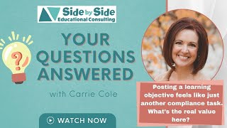 Q and A |  Learning Objectives