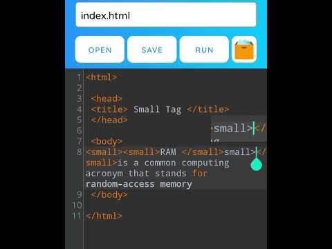 Small Tag in HTML