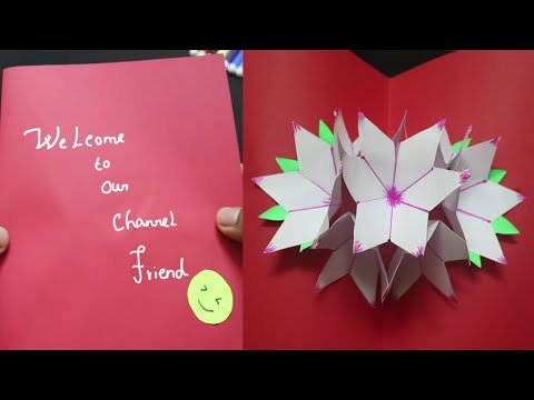 வரவேற்பு வாழ்த்து அட்டை செய்வது முறை |How to Make Welcome Greeting Card in Tamil| Paper Craft |DIY