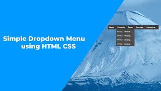 Simple Dropdown Menu Using HTML CSS For Beginners