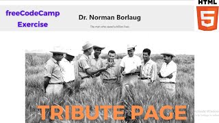 Build a Tribute Page | freeCodeCamp Tutorial | HTML,CSS | @freecodecamp #tributepage