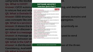 Software Architect Interview Questions & Answers –Part 2, #careergrowth #studymotivation #techshorts