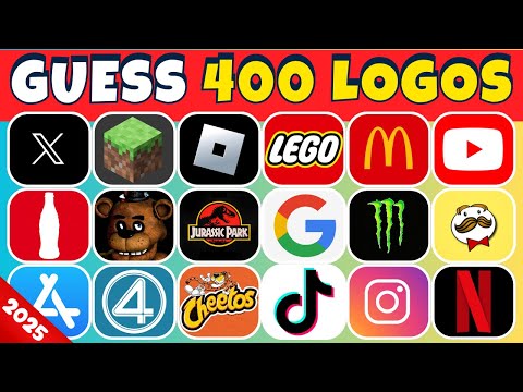 Guess the Logo in 3 Seconds  👑| 400 Famous Logos | Logo Quiz 2025 | Netflix, Youtube, Minecraft