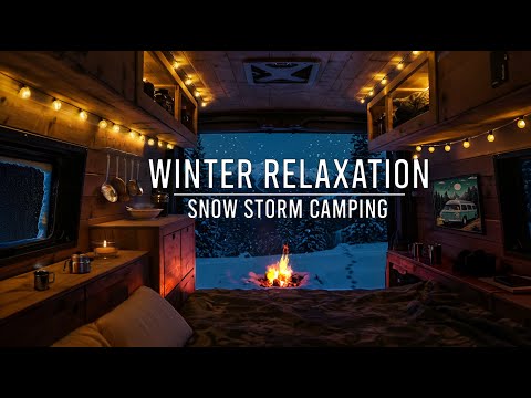 Winter Tranquility: Soft Snowfall and Wind Sounds - Relax and Sleep