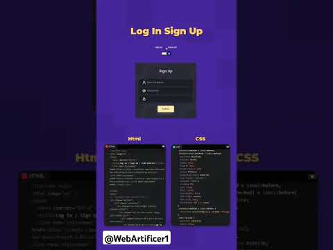 Flippable Login/Sign up form shorts #viralvideo #viral #shorts #webdevelopment #webartificer1 #html
