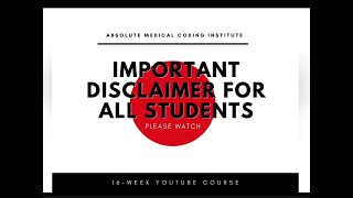 ⚠️ AMCI 16-Week Full Medical Coding Course Disclaimer | CPC CCS-P CCS Prep Guidance