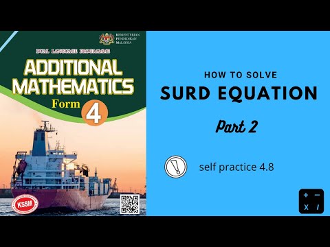 KSSM Add.Maths F4 - Surd equation Part 2
