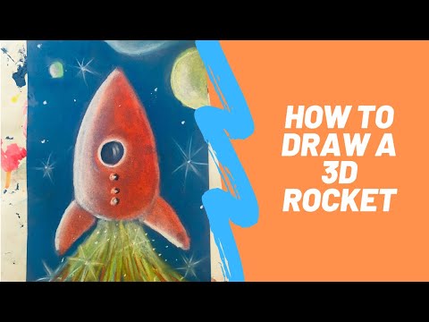 How to draw a rocket - #stayhome and draw #withme easy art lesson for kids