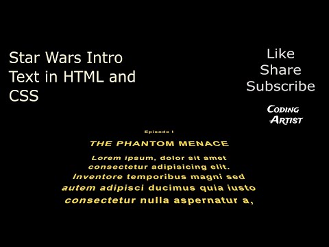 Creating Star Wars Intro Text Effect with HTML and CSS.