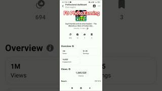 Facebook Page Photo Earning 🤑 Facebook earning. Facebook Content Monetization tool #shorts #earrings