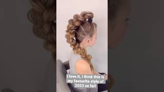 Braided Mohawk style!🖤 #hairstyle #hairtutorial #trendinghair